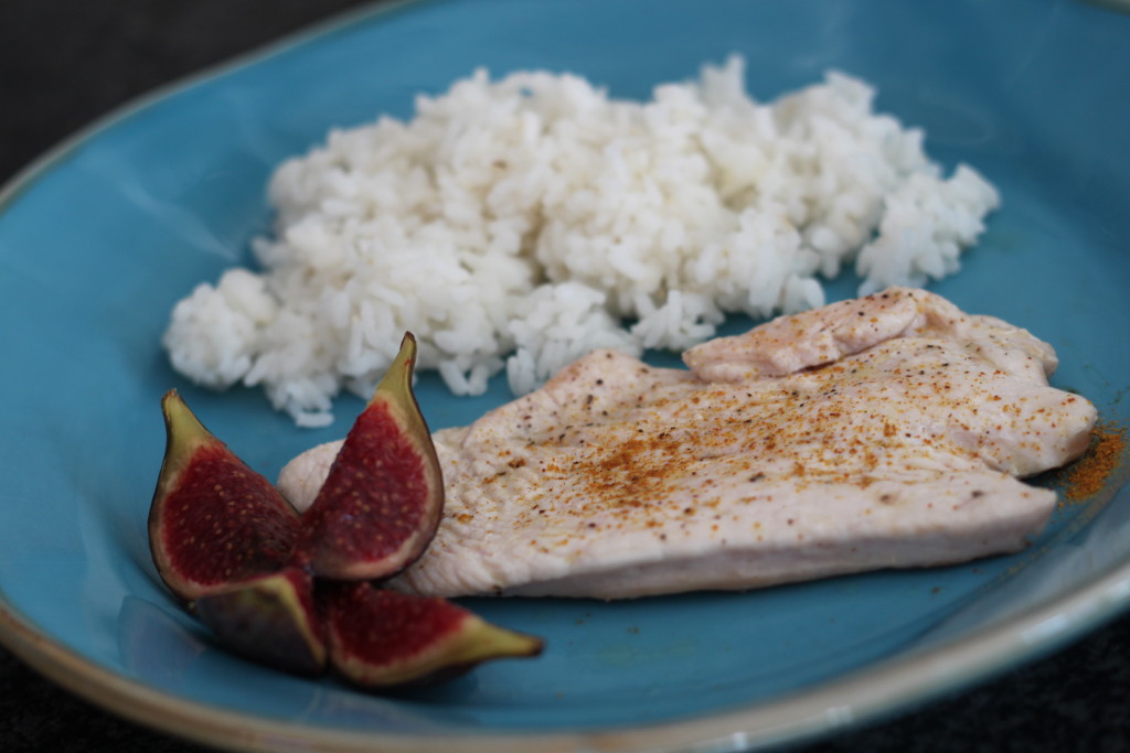 Pavo con Curry, Arroz e Higos Negros